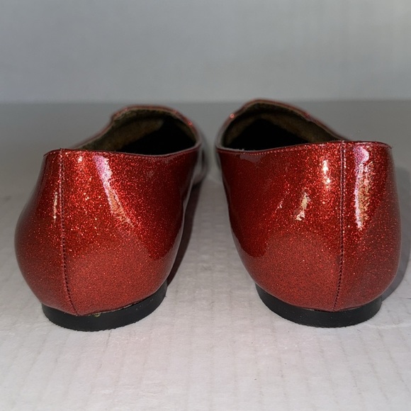 T.U.K. X Luxe De Ville Red Patent Anchor Flats - Picture 9 of 12